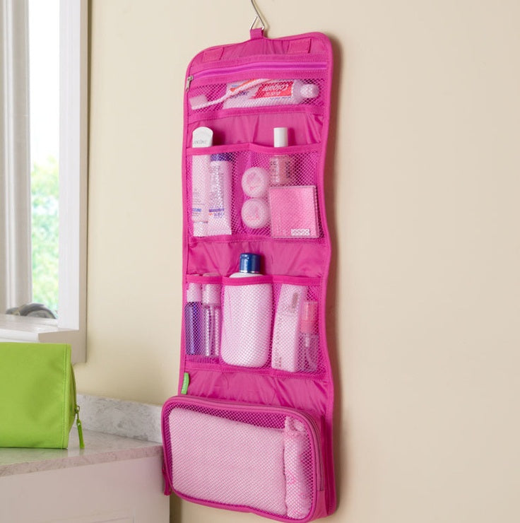 Reise Kosmetiktasche zum Aufhängen – Faltbarer Organizer für Make-up & Pflegeprodukte