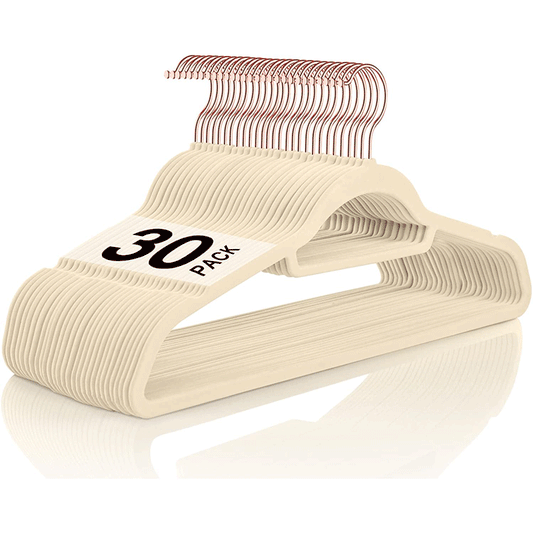 Rutschfester Kleiderbügel – Multifunktionaler Samtbügel für Kleidung mit Roségold Haken
