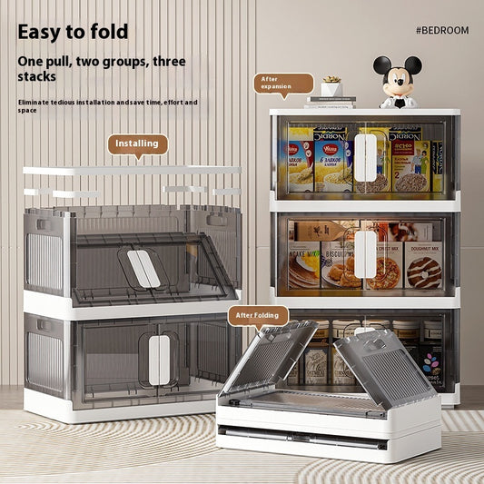 Faltbarer Aufbewahrungsschrank mit Rollen – Mehrstöckiger Organizer für Kleidung und Haushalt