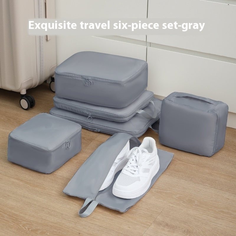 Reise Organizer Set (6-teilig) – Kompressions-Packtaschen aus Memory-Stoff