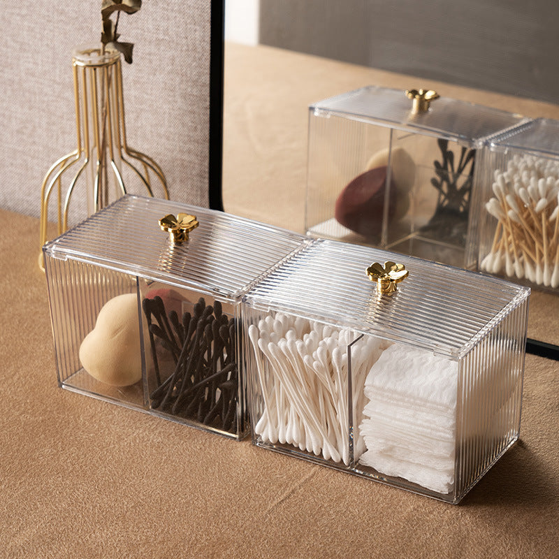 Kosmetik Organizer für Wattepads – Transparente Aufbewahrungsbox mit Deckel