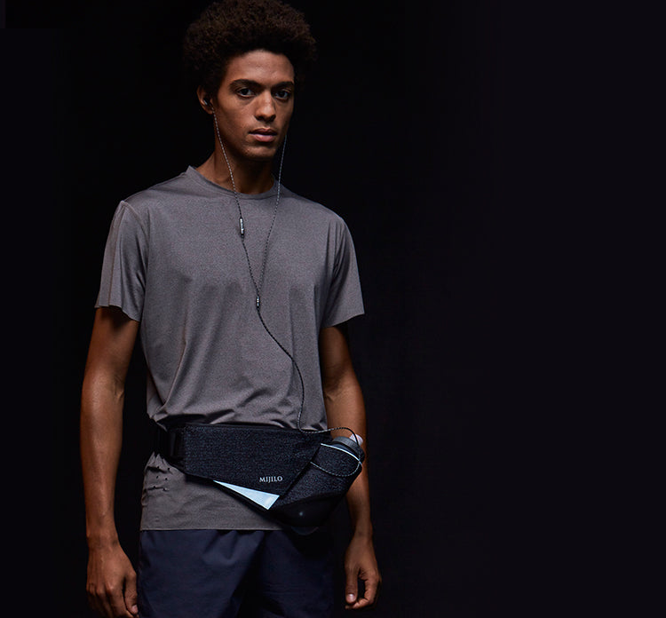 MIJILO Hüfttasche Running Pocket mit Smartphonefach und Flaschenhalter