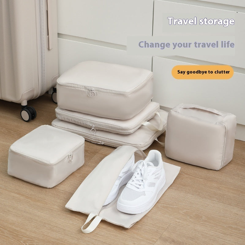 Reise Organizer Set (6-teilig) – Kompressions-Packtaschen aus Memory-Stoff