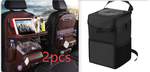 PU Leder Auto Organizer Sitzrücken – Multifunktionale Aufbewahrungstasche mit Mülleimer-Funktion