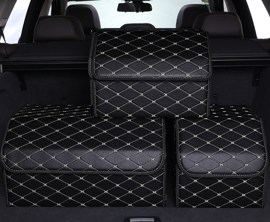 Auto Kofferraum Organizer Box – Faltbare Leder Aufbewahrungsbox für Gepäck