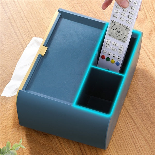 Multifunktionale Taschentuchbox mit Organizer – Aufbewahrungsbox für Kosmetik & Zubehör