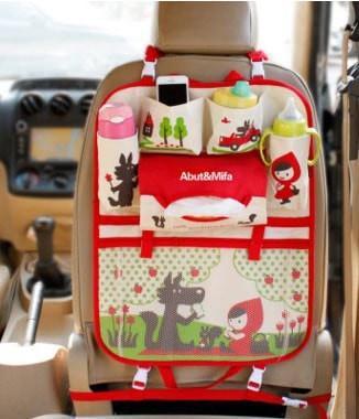 Auto Rücksitz Organizer – Kinder Auto Aufbewahrungstasche mit Fächern