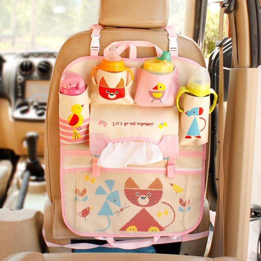 Auto Rücksitz Organizer – Kinder Auto Aufbewahrungstasche mit Fächern