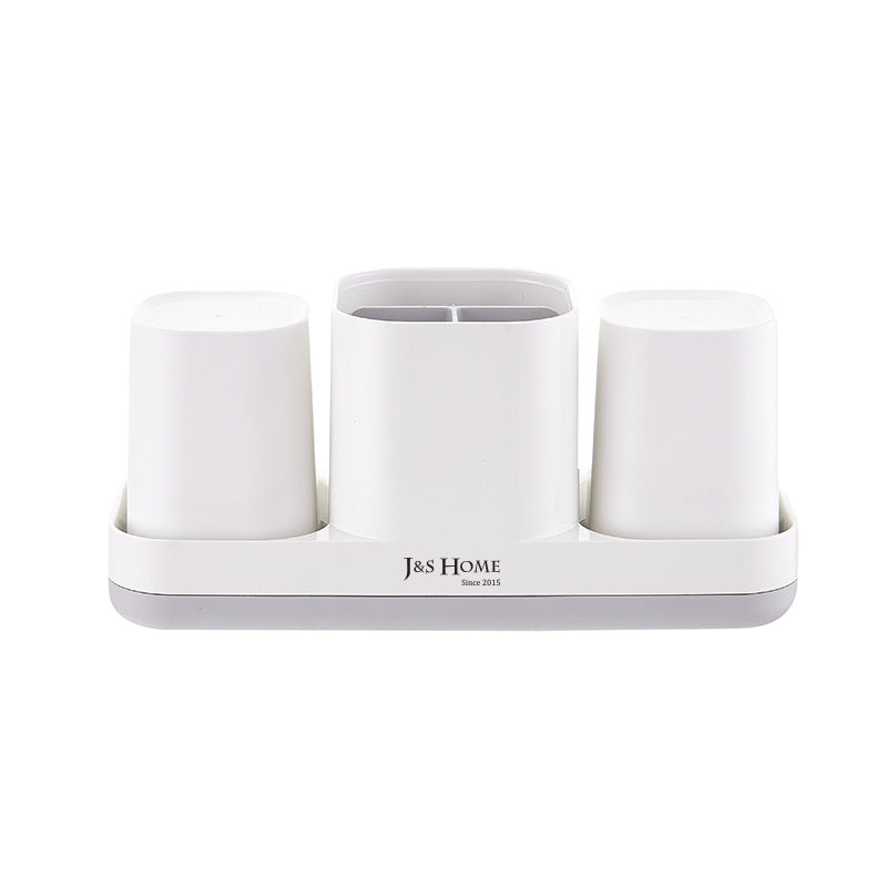 Zahnbürstenhalter Set mit Bechern – Badezimmer Organizer (3-teilig)