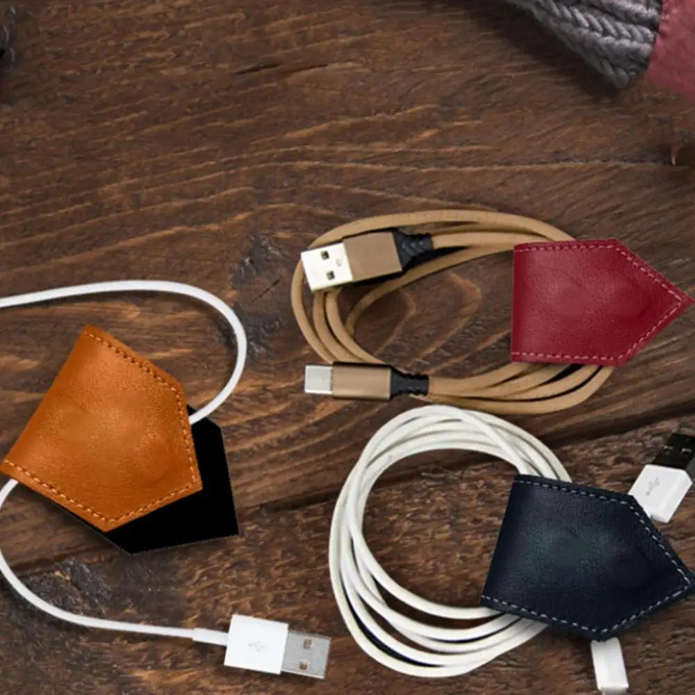 Magnetisches Leder Lesezeichen – Kabel Organizer & Bookmark im Vintage Design