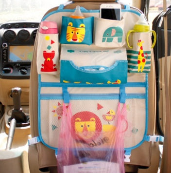 Auto Rücksitz Organizer – Kinder Auto Aufbewahrungstasche mit Fächern
