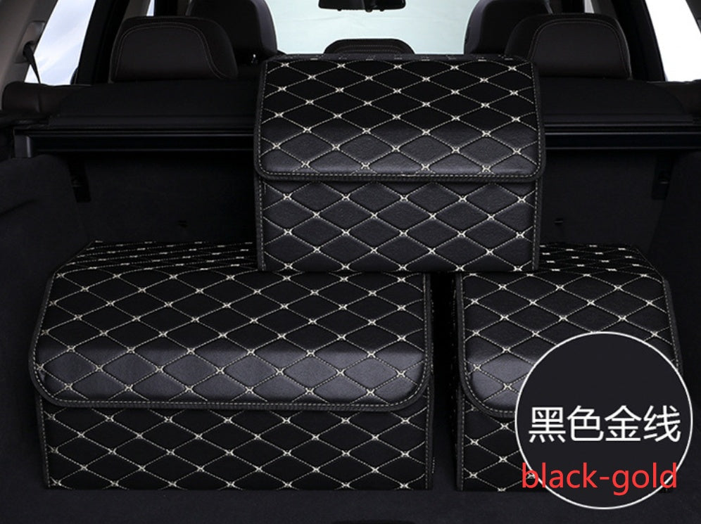 Auto Kofferraum Organizer Box – Faltbare Leder Aufbewahrungsbox für Gepäck