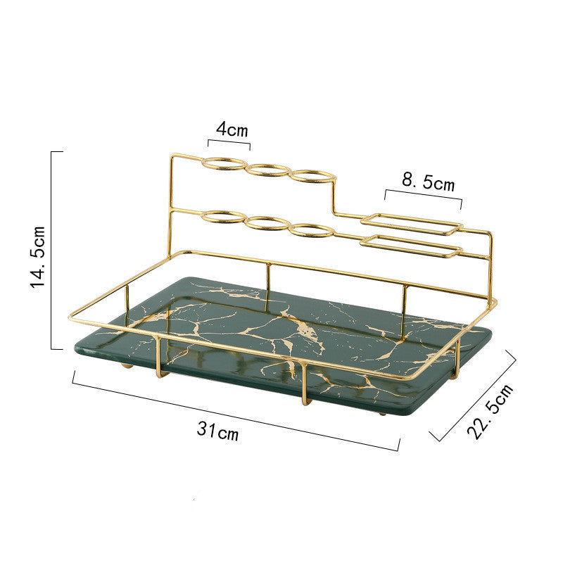 Zahnbürstenhalter Metall – Badezimmer Organizer mit Ablage (Nordic Design)