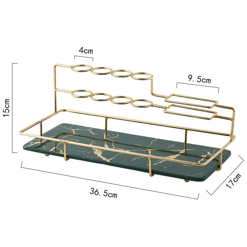 Zahnbürstenhalter Metall – Badezimmer Organizer mit Ablage (Nordic Design)