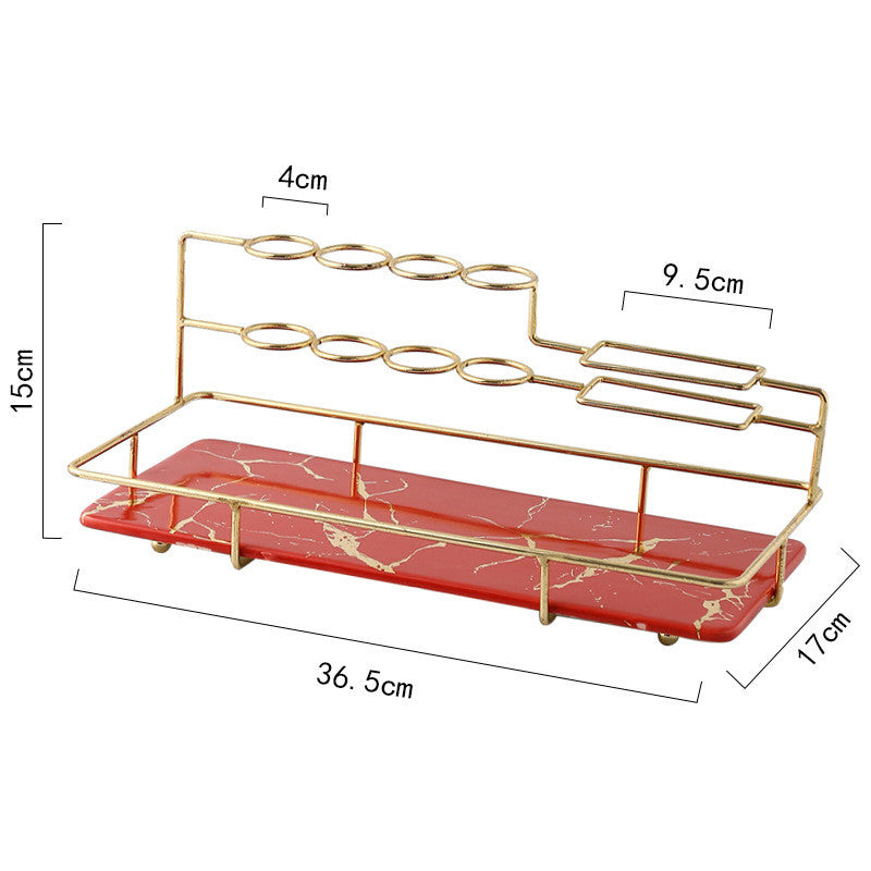 Zahnbürstenhalter Metall – Badezimmer Organizer mit Ablage (Nordic Design)
