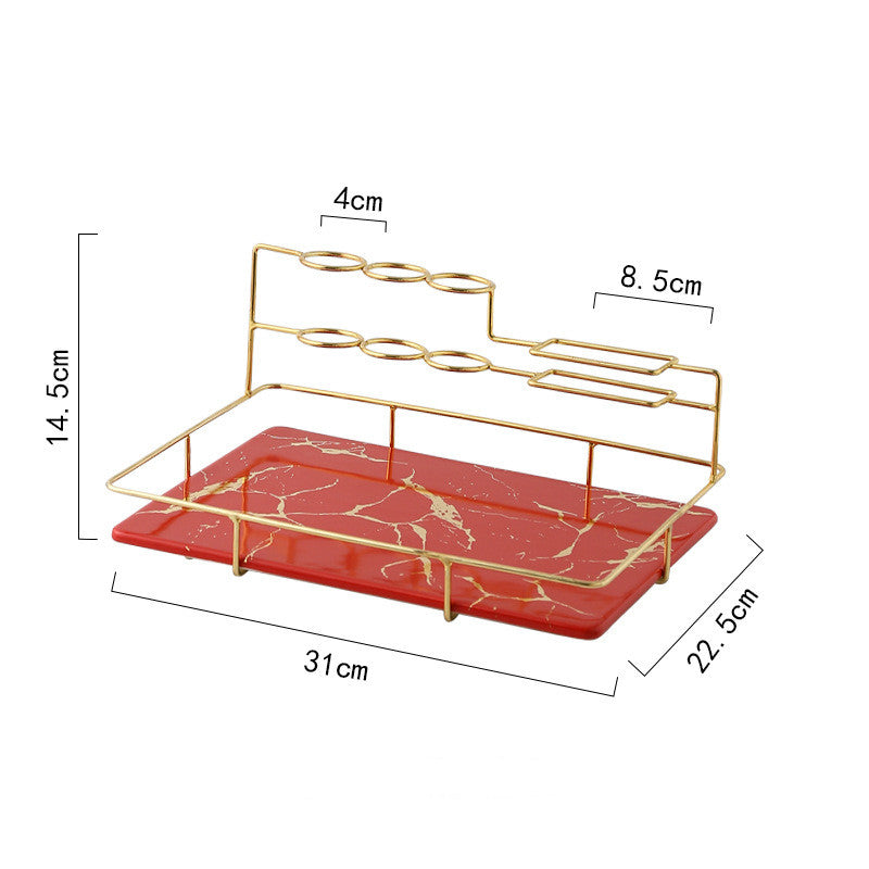 Zahnbürstenhalter Metall – Badezimmer Organizer mit Ablage (Nordic Design)