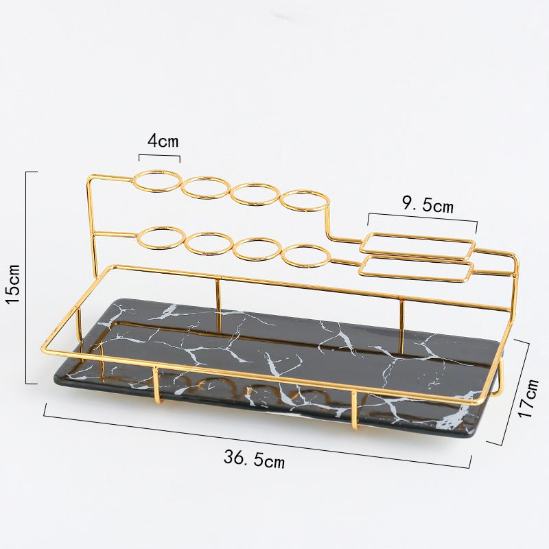 Zahnbürstenhalter Metall – Badezimmer Organizer mit Ablage (Nordic Design)