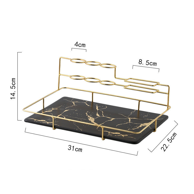 Zahnbürstenhalter Metall – Badezimmer Organizer mit Ablage (Nordic Design)