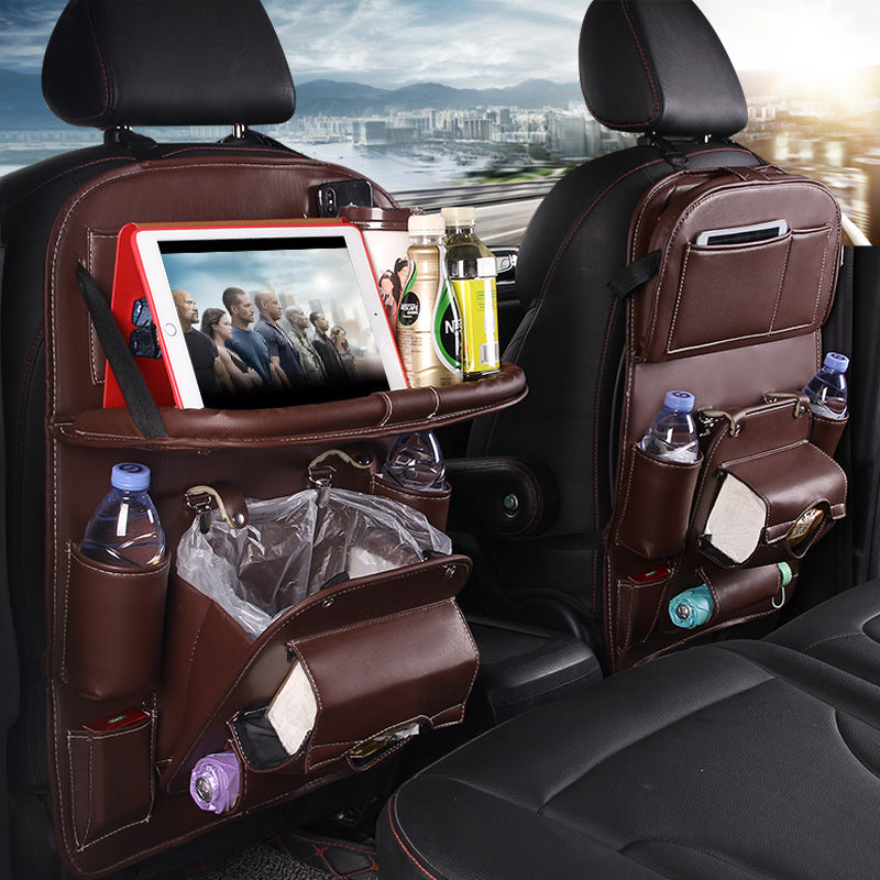 PU Leder Auto Organizer Sitzrücken – Multifunktionale Aufbewahrungstasche mit Mülleimer-Funktion