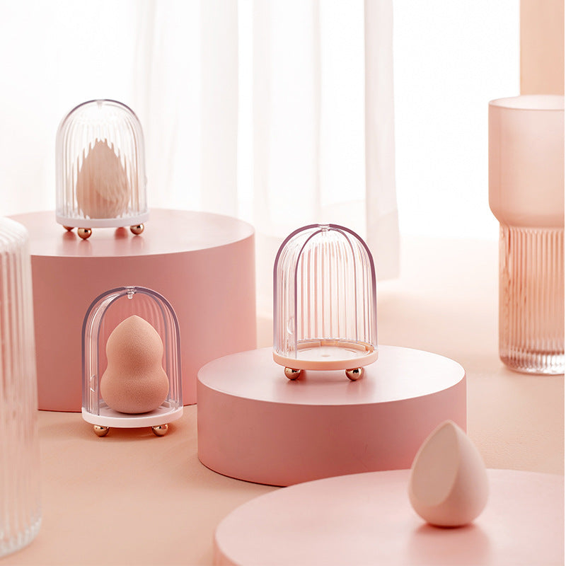 Make-up Schwamm Organizer mit Deckel – Transparente Beauty Blender Aufbewahrungsbox