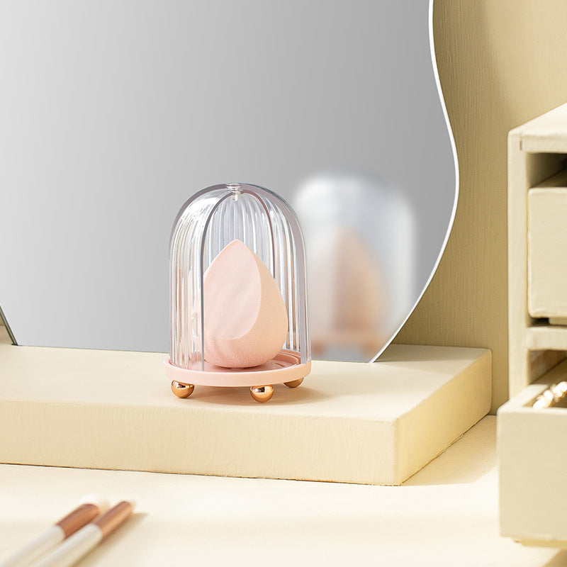 Make-up Schwamm Organizer mit Deckel – Transparente Beauty Blender Aufbewahrungsbox