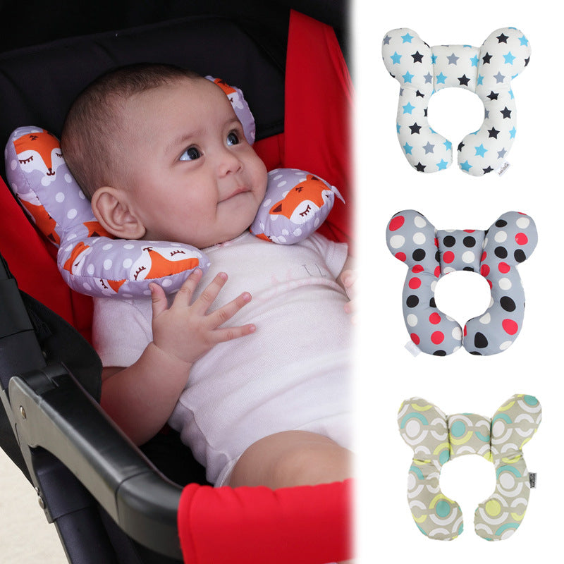 Baby Nackenkissen U-Form – Kopfstütze für Kinderwagen & Autositz (2–3 Jahre)