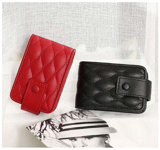 Mini Kosmetiktasche mit Spiegel – Kompakte Aufbewahrungstasche für Lippenstift & Zubehör