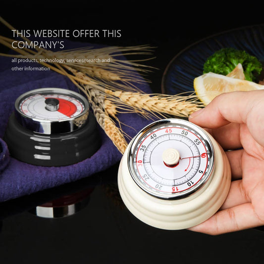 Mechanischer Küchentimer mit Magnet – Edelstahl Countdown Timer (0–55 Min)