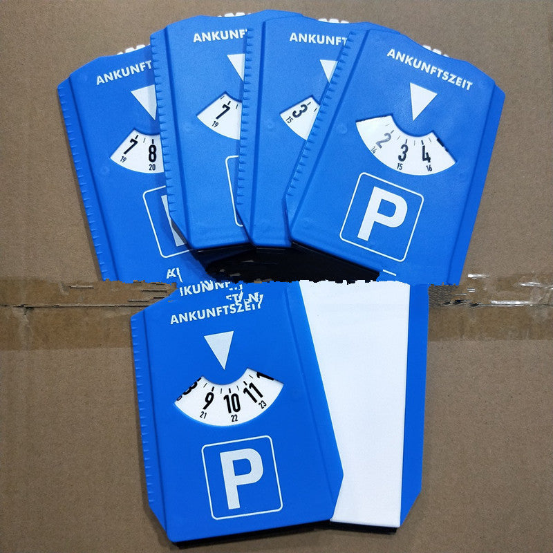 Parkscheibe 3-in-1 mit Eiskratzer – Parkuhr mit Parkzeit Anzeige