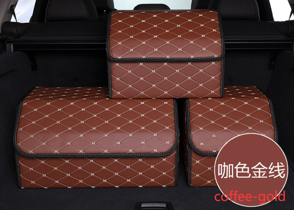 Auto Kofferraum Organizer Box – Faltbare Leder Aufbewahrungsbox für Gepäck