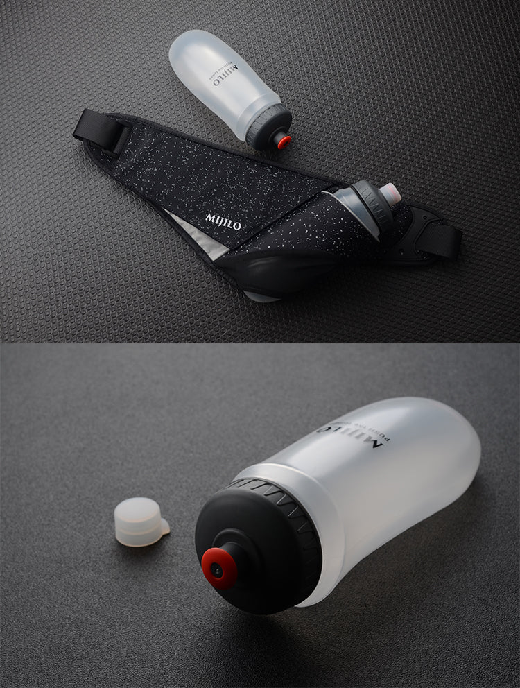 MIJILO Hüfttasche Running Pocket mit Smartphonefach und Flaschenhalter