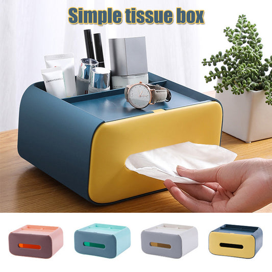 Multifunktionale Taschentuchbox mit Organizer – Aufbewahrungsbox für Kosmetik & Zubehör