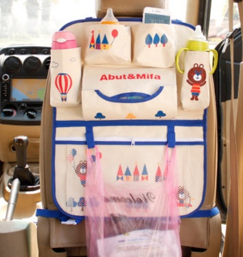 Auto Rücksitz Organizer – Kinder Auto Aufbewahrungstasche mit Fächern