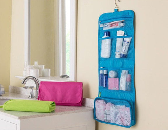 Reise Kosmetiktasche zum Aufhängen – Faltbarer Organizer für Make-up & Pflegeprodukte