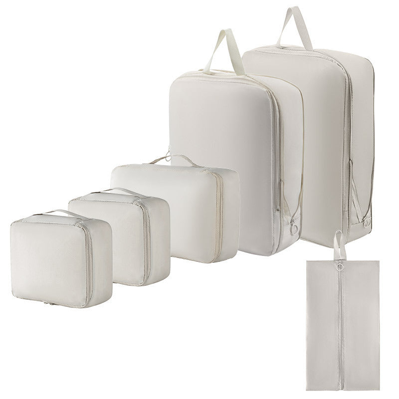 Reise Organizer Set (6-teilig) – Kompressions-Packtaschen aus Memory-Stoff