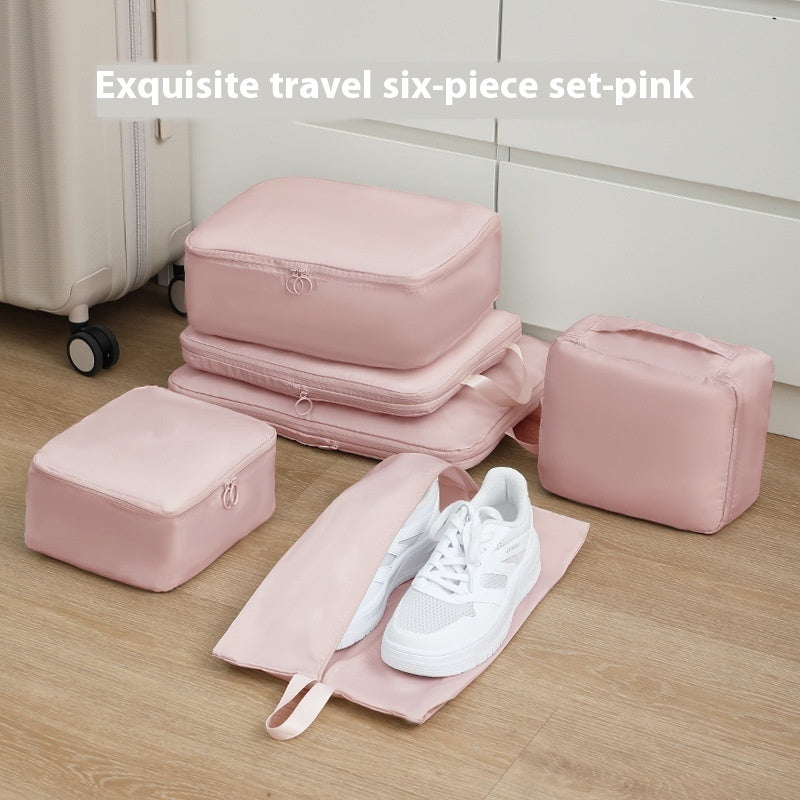 Reise Organizer Set (6-teilig) – Kompressions-Packtaschen aus Memory-Stoff