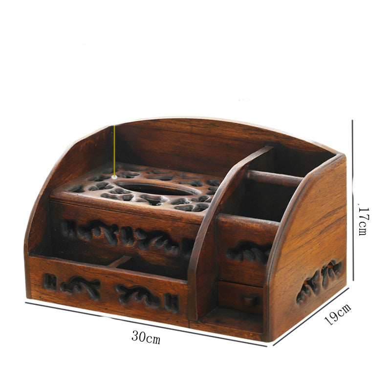 Vintage Kosmetik Organizer aus Holz – Retro Make-up Aufbewahrungsbox
