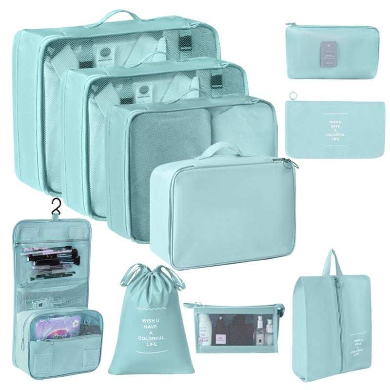 Reise Organizer Set (8-teilig) – Koffer Packtaschen für Kleidung & Kosmetik