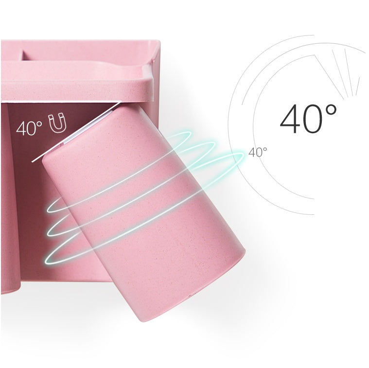 Zahnbürstenhalter Wand – Badezimmer Organizer mit Bechern (ohne Bohren)