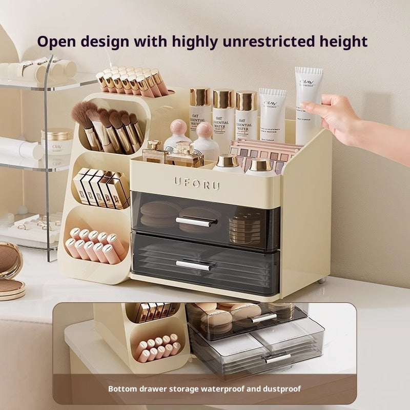 Kosmetik Organizer mit Schubladen – Staubdichte Make-up Aufbewahrungsbox für Schminktisch