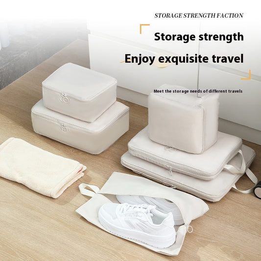 Reise Organizer Set (6-teilig) – Kompressions-Packtaschen aus Memory-Stoff