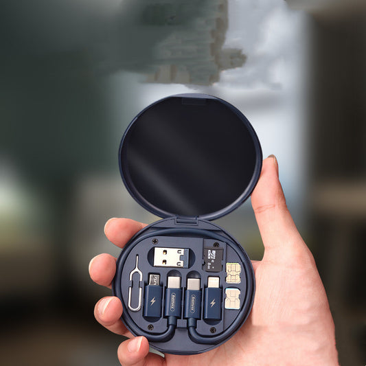 Kabel Organizer Box mit Handyhalter – Multifunktionale Aufbewahrung für Kabel & Zubehör