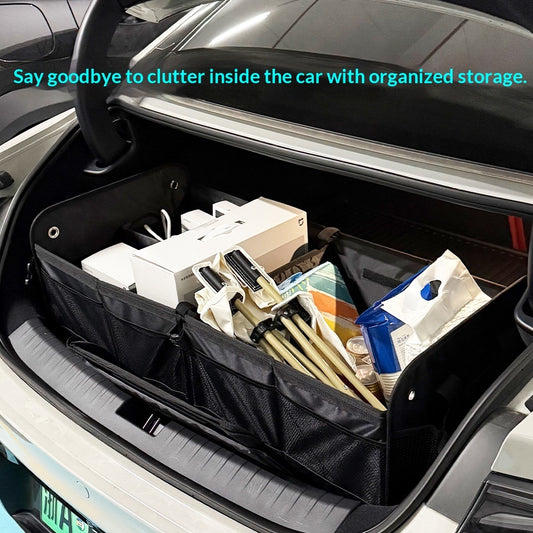 Kofferraum Organizer faltbar – Auto Aufbewahrungsbox mit Deckel & Griff (wasserdicht)