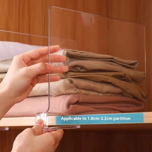 Acryl Schrank Trenner – Transparente Kleiderschrank Organizer für Regale und Schubladen