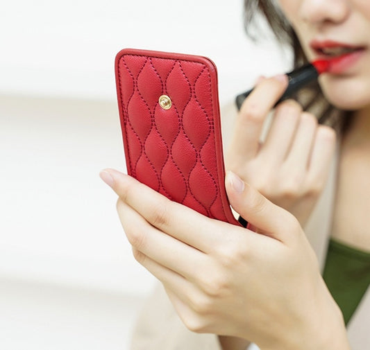 Mini Kosmetiktasche mit Spiegel – Kompakte Aufbewahrungstasche für Lippenstift & Zubehör