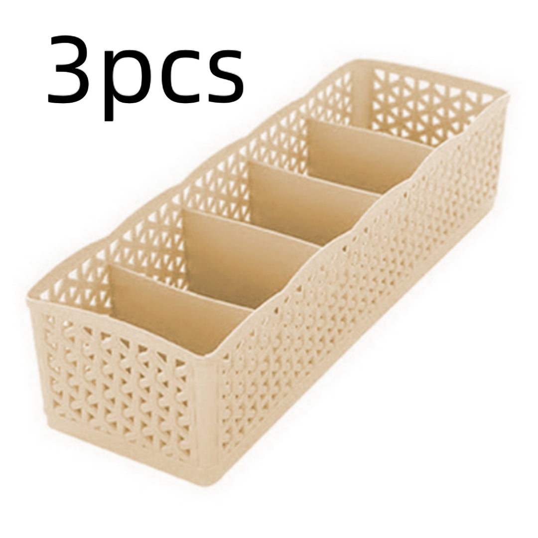 Stapelbarer Organizer mit 5 Fächern – Aufbewahrungsbox für Socken und Unterwäsche