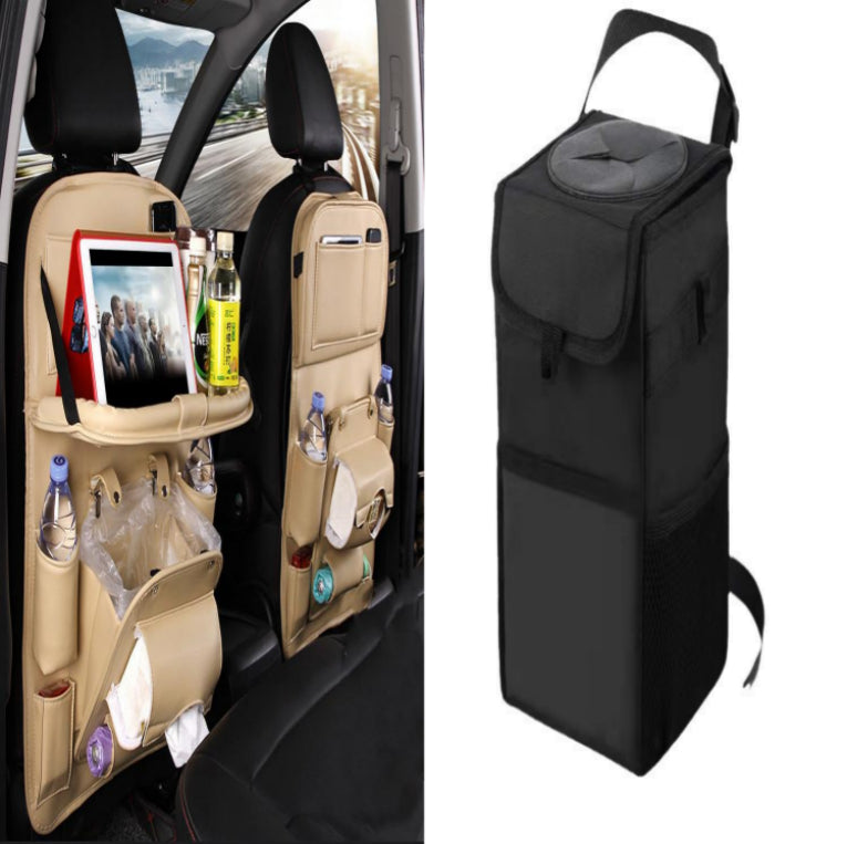 PU Leder Auto Organizer Sitzrücken – Multifunktionale Aufbewahrungstasche mit Mülleimer-Funktion