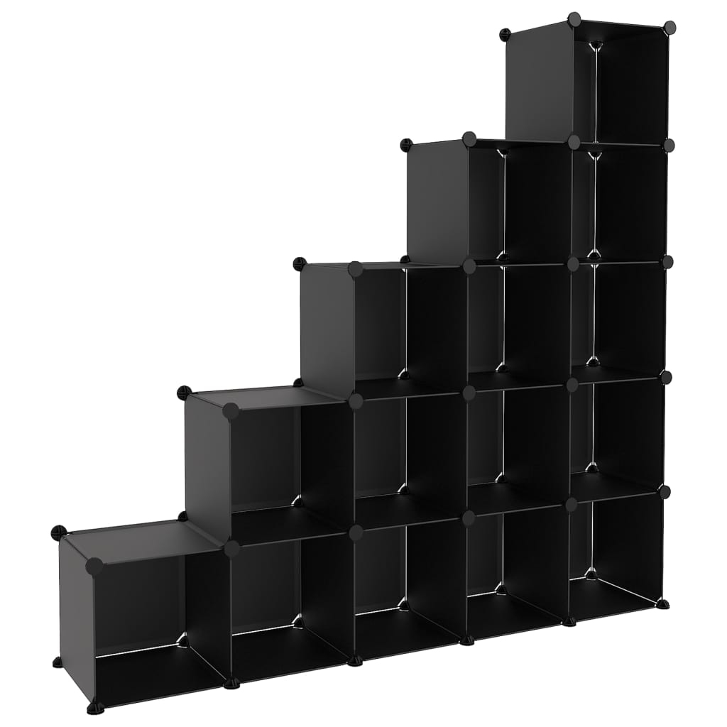 Modulares Regalsystem mit 15 Würfeln – Platzsparendes Aufbewahrungsregal aus PP