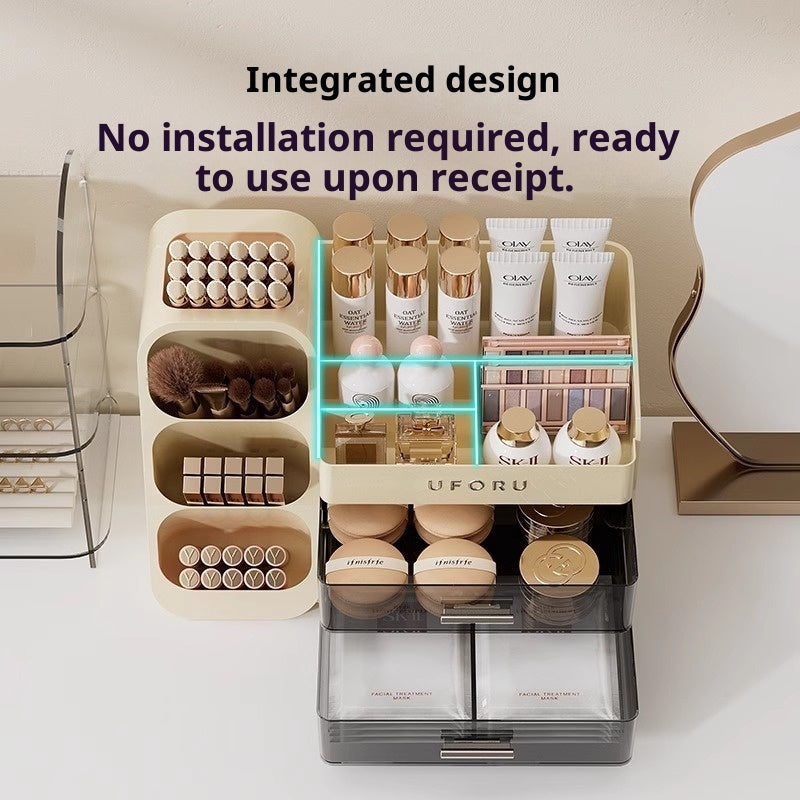 Kosmetik Organizer mit Schubladen – Staubdichte Make-up Aufbewahrungsbox für Schminktisch