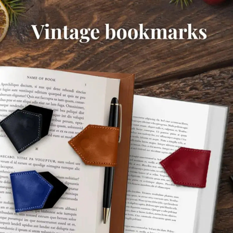 Magnetisches Leder Lesezeichen – Kabel Organizer & Bookmark im Vintage Design